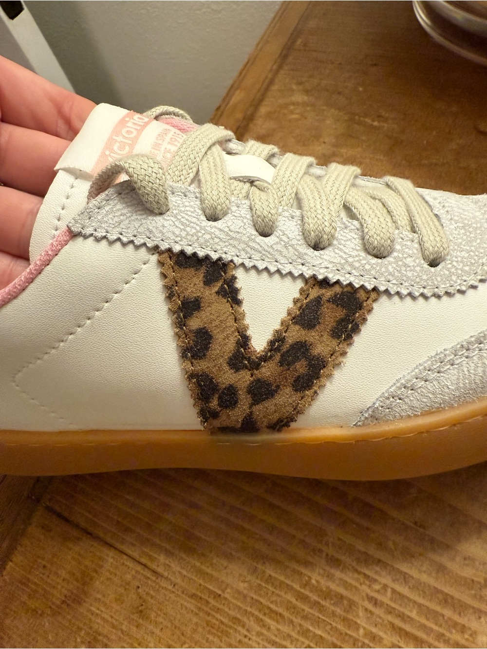 Victoria Berlin Pink and Leopard Sneakers - Picture 5 of 8